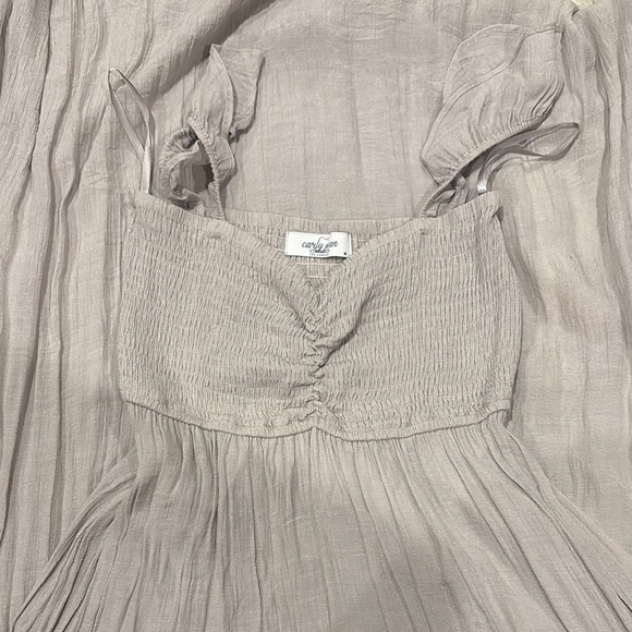 Carly Jean Los Angeles Beige Maxi Dress - Picture 3 of 3